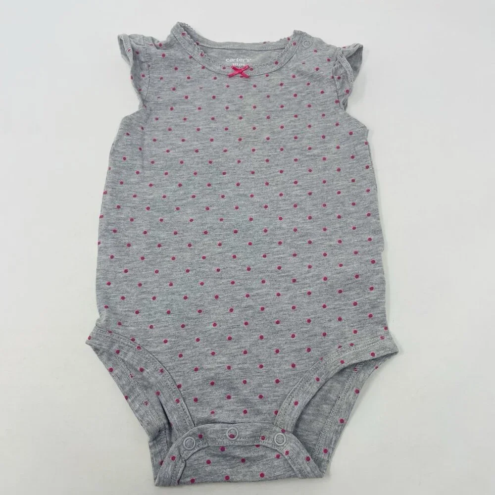 Carters Baby Girls 18 Months Fruit & Polka Dot Bodysuit Pants 3 Piece Set 1703‎